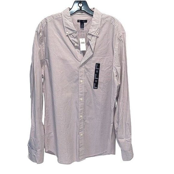 Gap Mens Plaid Slim Fit Long Sleeve‎ Button Down Shirt Multicolor Large NWT - Picture 1 of 8